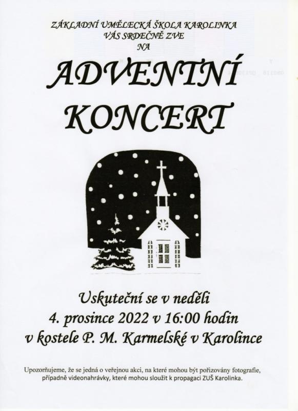 Adventní koncert ZUŠ Karolinka